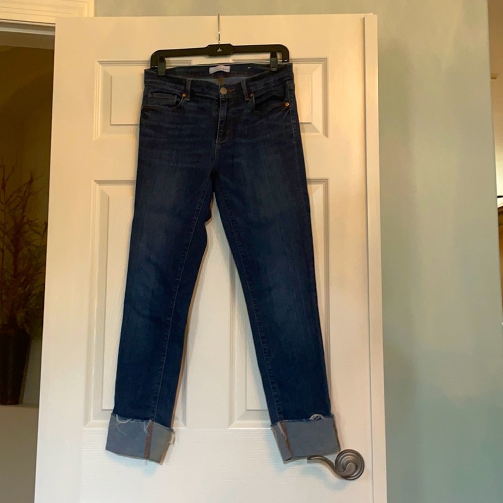 Loft Modern Straight Cuffed Jeans